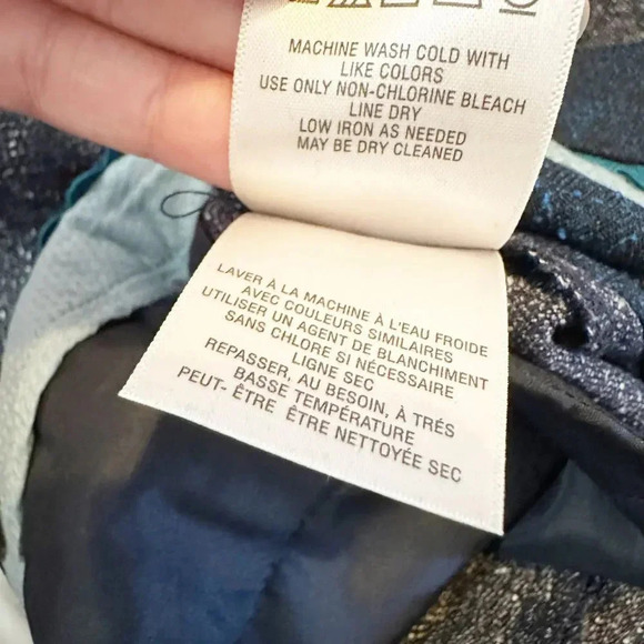 ELEVENSES Anthropologie The Brighton Size 8 Gray Blue Tweed Wide Leg Pants - Picture 6 of 7